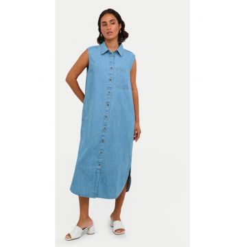 Rochie dama -  Albastru - Bumbac