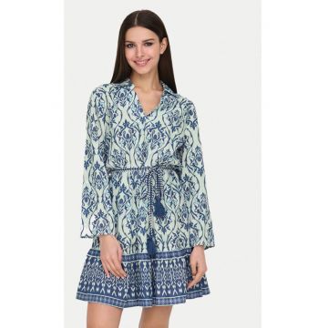 Rochie dama  albastru bumbac