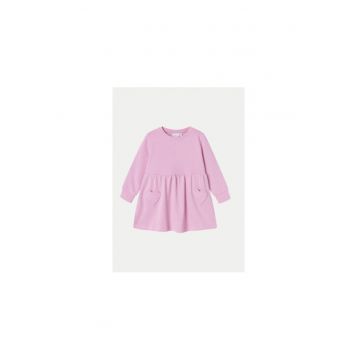 Rochie fete -  304435188 - Bumbac organic/Poliester - 86 CM - Roz
