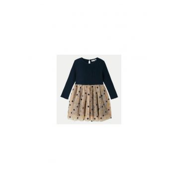 Rochie fete -  304648915 - Bumbac organic/Poliester reciclat - Albastru