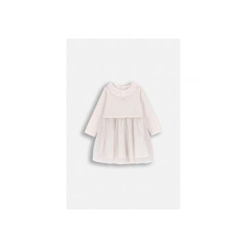 Rochie fete -  tricotata - ecru - bumbac -