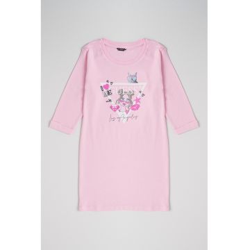 Rochie-bluza sport cu imprimeu logo Rochie-bluza sport cu imprimeu logo