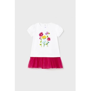 Rochie combi cu detaliu din tul