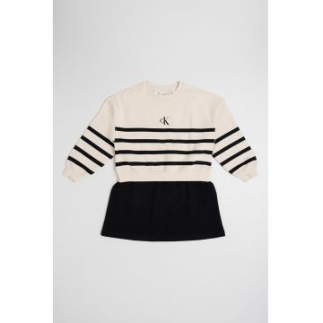 Rochie cu maneci lungi si model 2in1
