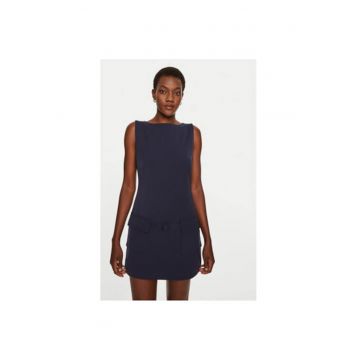 Rochie dama -  304549007 - Poliester/Viscoza - Albastru