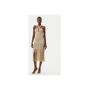 Rochie dama -  305172495 - Viscoza/Fibre metalice - Bej