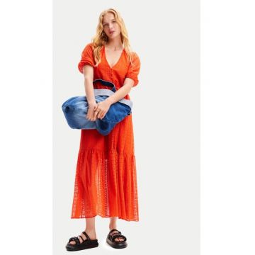 Rochie dama -  76695 - Portocaliu - Bumbac