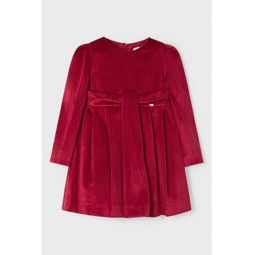 Rochie evazata cu aspect de catifea