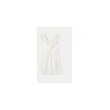 Rochie fete -  304014567 - Bumbac/Poliester - 128 CM - Alb
