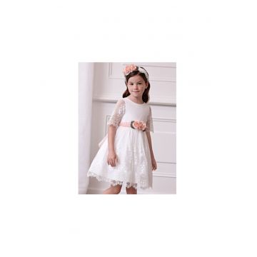 Rochie fete -  304034756 - Poliester - Alb