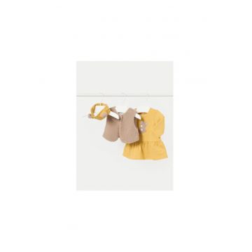 Rochie fete -  304311314 - Bumbac - 62 CM - Galben