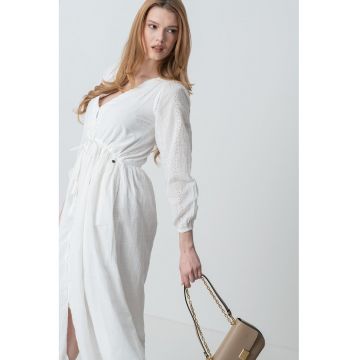 Rochie midi cu croiala evazata
