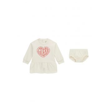 Set de rochie cu logo brodat si chiloti - 2 piese