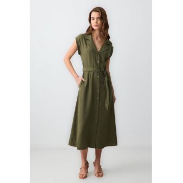 Rochie-camasa din amestec de in
