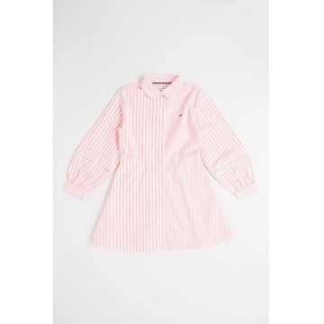 Rochie-camasa din bumbac organic si dungi