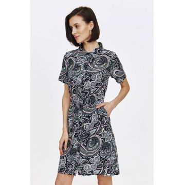 Rochie-camasa mini cu model abstract
