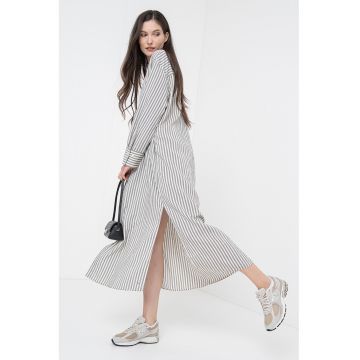 Rochie-camasa supradimensionata cu dungi
