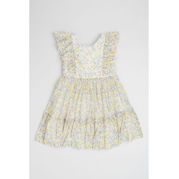 Rochie cu model floral - fara maneci