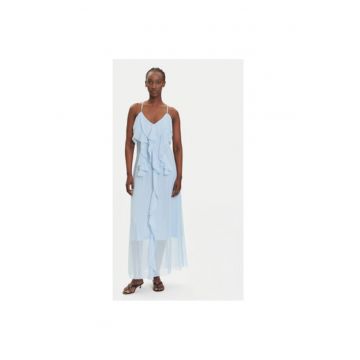 Rochie dama  10336405 - Poliester - XS INTL - Albastru deschis