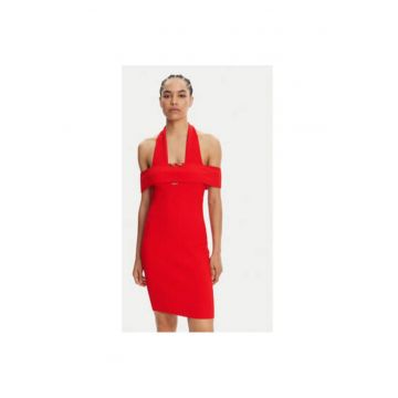 Rochie dama  78PAOM19 CMH51 - Viscoza/Poliamida - Rosu