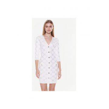 Rochie dama  RA3105 - Viscoza/Poliester - XS INTL - Alb