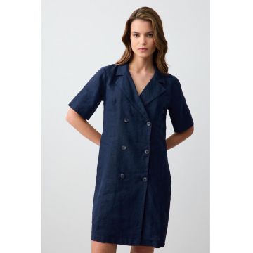 Rochie de in cu doua randuri de nasturi