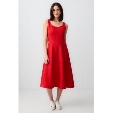Rochie de in fara maneci cu decolteu rotund