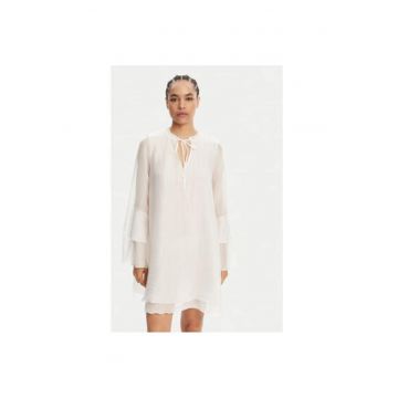 Rochie de vara dama  TD0753 - Lyocell/Poliamida - Alb