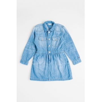 Rochie din denin cu maneci lungi