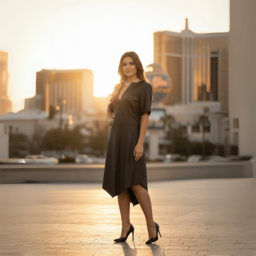 Rochie din piele ecologica maro