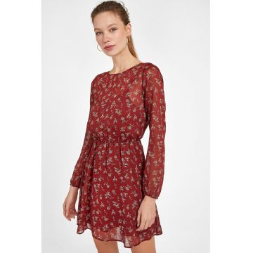 Rochie din sifon cu imprimeu