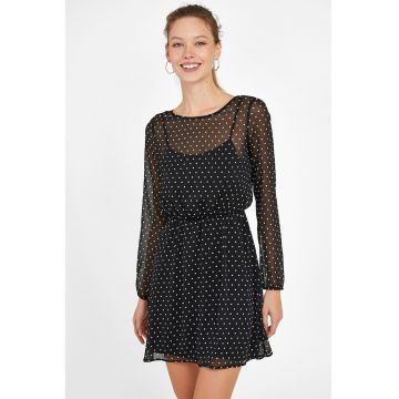 Rochie din sifon cu imprimeu