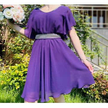 Rochie Eleganta Scurta din voal Victorita