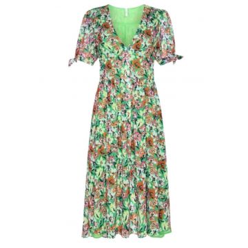 Rochie evazata cu imprimeu floral Aurelie -