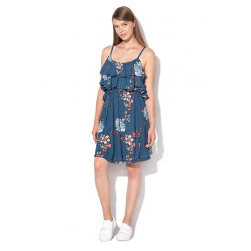 Rochie evazata cu model floral Flora