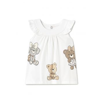 Rochie fete  1852 - Bumbac/Elastan - Alb