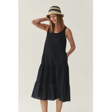 Rochie midi cu decolteu rotund