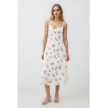Rochie midi cu model floral