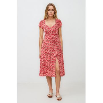 Rochie midi cu slit