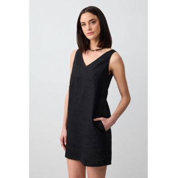 Rochie mini de in cu buzunare laterale