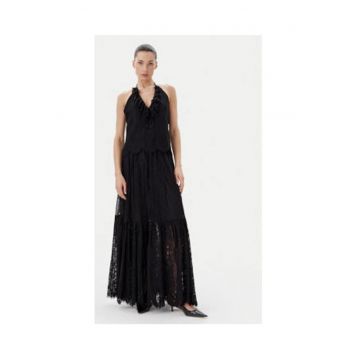 Rochie  neagra - din nailon si bumbac