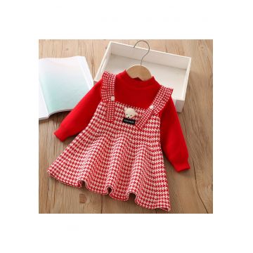 Rochie Sarafan - rosie - pentru fetite -
