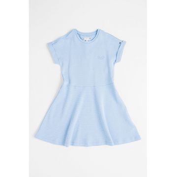Rochie scurta din amestec de bumbac cu maneci scurte