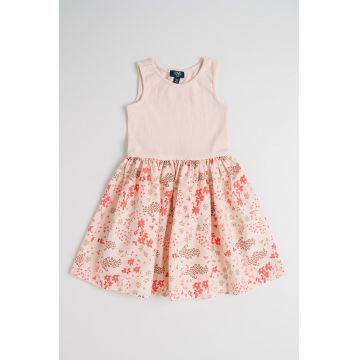 Rochie scurta evazata cu model floral