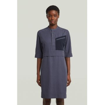 Rochie-tricou cu guler Mao