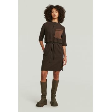Rochie-tricou cu guler Mao