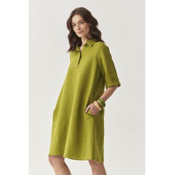 Rochie-tricou lejera din amestec de in