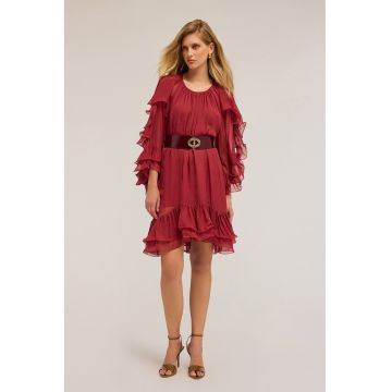 Dresses - Rochie mini cu decolteu rotund