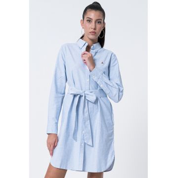 Rochie-camasa cu cordon in talie