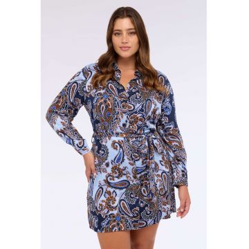 Rochie-camasa cu imprimeu paisley